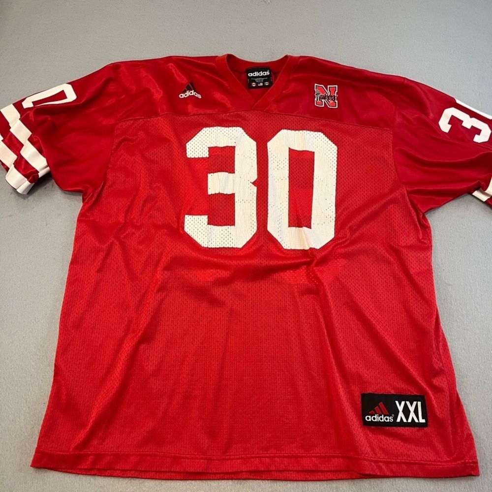 Adidas Nebraska Cornhuskers Football Jersey #30 Red XXL Men's Athletic‎ - Picture 5 of 10